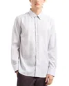 Emporio Armani Micro Jacquard Motif Button Down Shirt In Multi