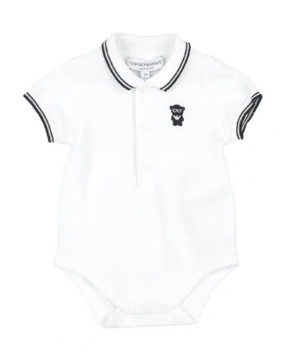 Emporio Armani Newborn Boy Baby Bodysuit White Size 3 Cotton