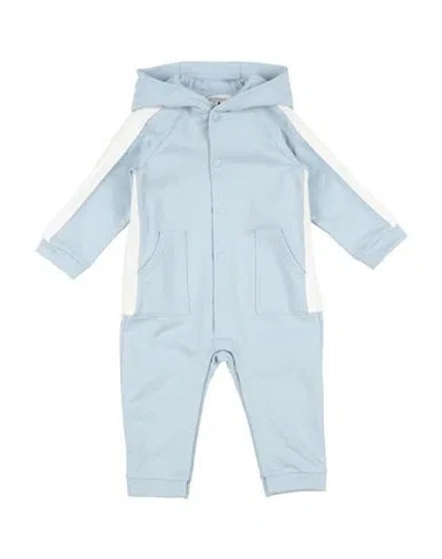 Emporio Armani Newborn Boy Baby Jumpsuits & Overalls Sky Blue Size 3 Cotton, Polyamide, Polyester, E