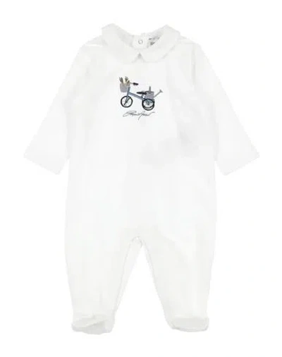 Emporio Armani Newborn Boy Baby Jumpsuits & Overalls White Size 3 Cotton