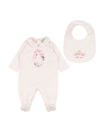 Emporio Armani Newborn Girl Baby Accessories Set Light Pink Size 3 Cotton, Elastane