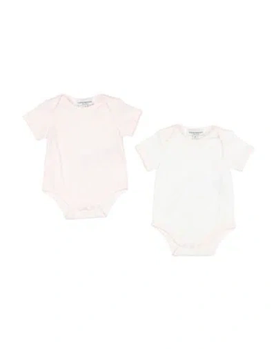 Emporio Armani Newborn Girl Baby Bodysuit Pink Size 3 Cotton