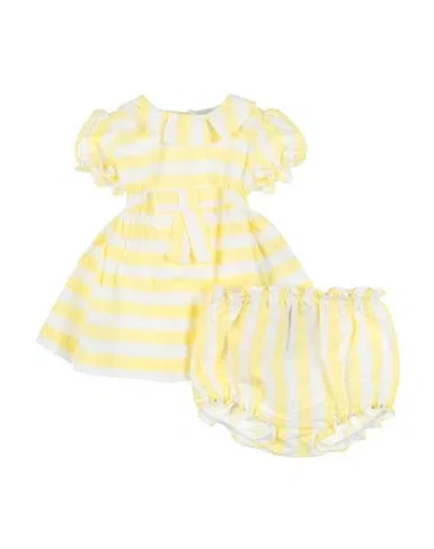 Emporio Armani Newborn Girl Baby Dress Yellow Size 3 Cotton