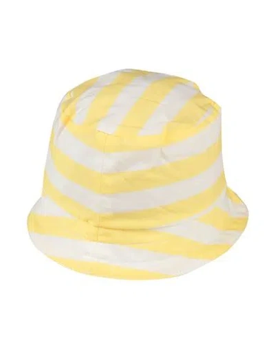 Emporio Armani Babies'  Newborn Hat Yellow Size 3 Cotton