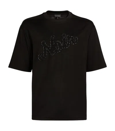 Emporio Armani Noir Graphic T-shirt In Black