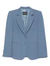 Emporio Armani Single-breasted Blazer Jacket In Blue