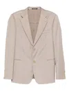 Emporio Armani Notched-lapel Single-breasted Suit In Neutral