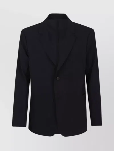 Emporio Armani Classic Black Blazer With Notched Lapel