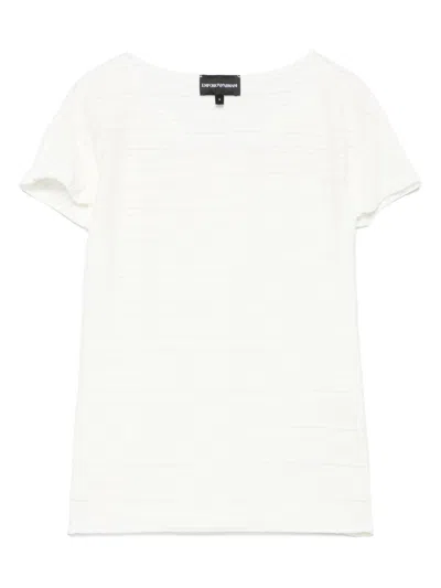 Emporio Armani Striped T-shirt In White