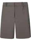 Emporio Armani Tailored Bermuda Shorts With Ribbed Detailing In Beige
