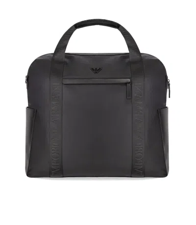 Emporio Armani Nylon Black Duffle Bag