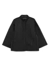 Emporio Armani Quilted High Collar Jacket With Grosgrain Trim