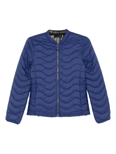 Emporio Armani Nylon Blouson Jacket In Blue