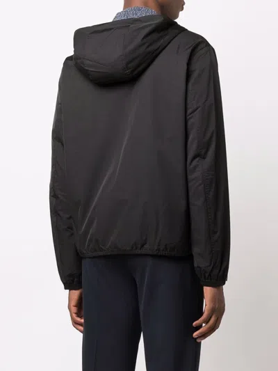 Emporio Armani Nylon Blouson Jacket In Black