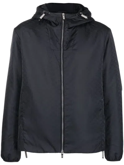 Emporio Armani Nylon Blouson Jacket In Black