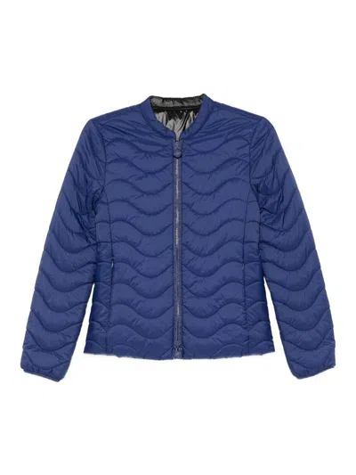 Emporio Armani Nylon Blouson Jacket In Blue