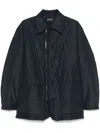 Emporio Armani Luxurious Overcoat With Elegant Design And Warmth In Blue