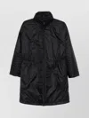 Emporio Armani Nylon Coat With Adjustable Waist And Concealed Hood