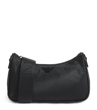 Emporio Armani Nylon Cross-body Bag In Black