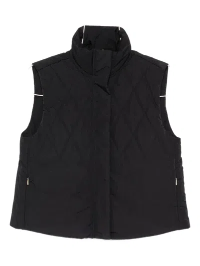 Emporio Armani Nylon Down Jacket In Black