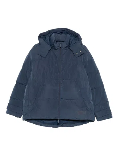 Emporio Armani Nylon Down Jacket In Blue