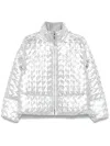 Emporio Armani Nylon Down Jacket In Silver