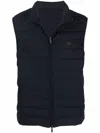Emporio Armani Nylon Down Vest In Blue