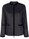 Emporio Armani Nylon Reversible Guru-collared Jacket In Black