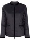 Emporio Armani Nylon Reversible Guru-collared Jacket In Black