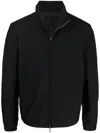 Emporio Armani Fitted Lightweight Nylon Jacket In Black