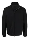 Emporio Armani Fitted Lightweight Nylon Jacket In Negro