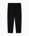 Emporio Armani Double-jersey Trousers With Darts In Black