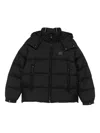 Emporio Armani Nylon Short Down Jacket In Black