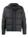 Emporio Armani Nylon Short Down Jacket In Black