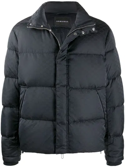 Emporio Armani Nylon Short Down Jacket In Black