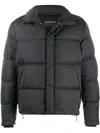 Emporio Armani Nylon Short Down Jacket In Black
