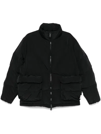 Emporio Armani Nylon Short Down Jacket In Black