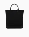 Emporio Armani Nylon Tote Bag With All-over Jacquard Eagle In Black