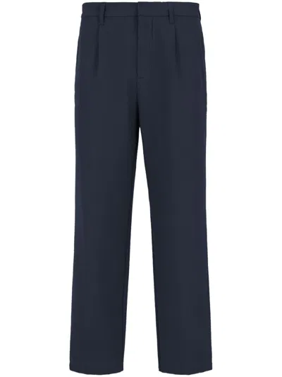 Emporio Armani Nylon Trousers In Blue