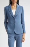 Emporio Armani One-button Blazer In Blue
