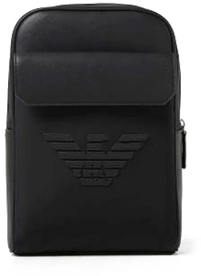 Emporio Armani Asv One-shoulder Backpack In Negro