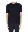 Emporio Armani Open-necked Black Shirt In Black