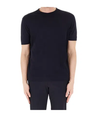 Emporio Armani Open-necked Black Shirt