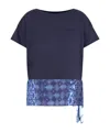 Emporio Armani Cotton Jersey T-shirt With Knot In Black