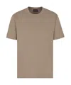 Emporio Armani Open-necked Black Shirt In Nude