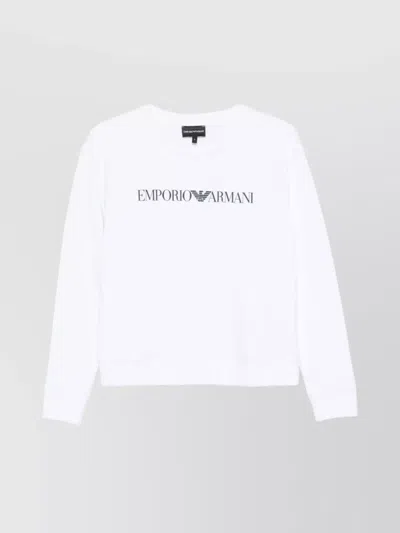 EMPORIO ARMANI ORGANIC COTTON CREW NECK SWEATSHIRT