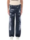 Emporio Armani Sv Printed Drill Pants In Black