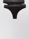 Emporio Armani Two-pack Of Asv Organic-cotton Briefs With Logo Waistband In Black