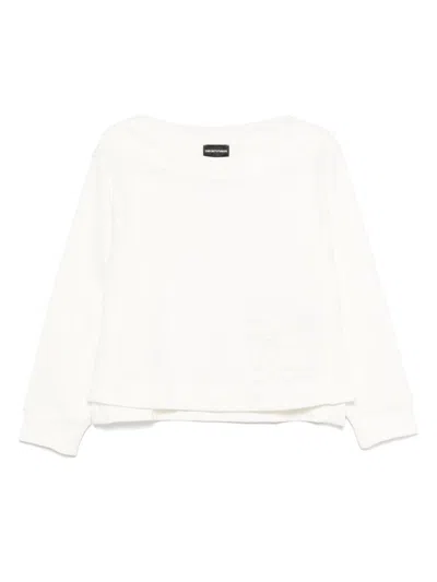 Emporio Armani Organic Cotton Sweatshirt In White