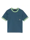 Emporio Armani Organic Cotton T-shirt In Blue